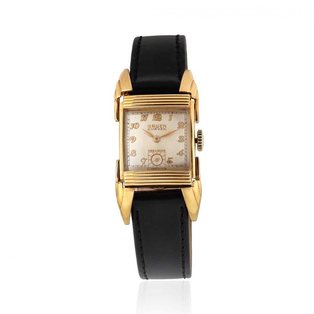 Gruen. An unusual and rare 10K gold filled manual wind drivers wristwatch