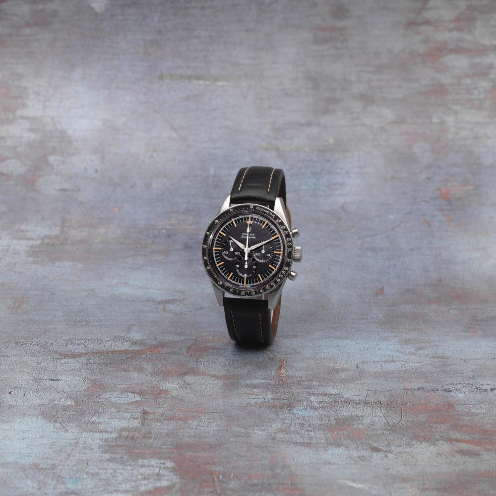 Omega. A stainless steel manual wind chronograph wristwatch