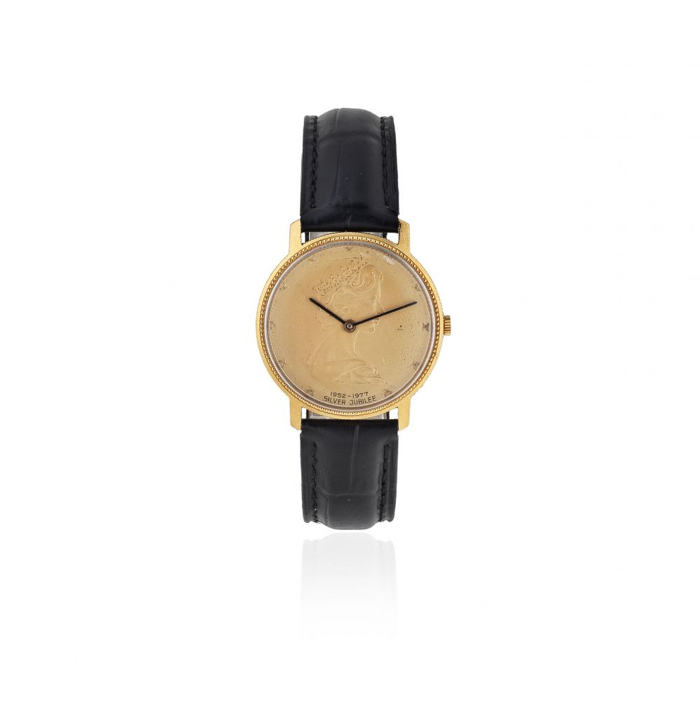 Mappin & Webb. An 18K gold manual wind wristwatch commemorating the Queen's Silver Jubilee