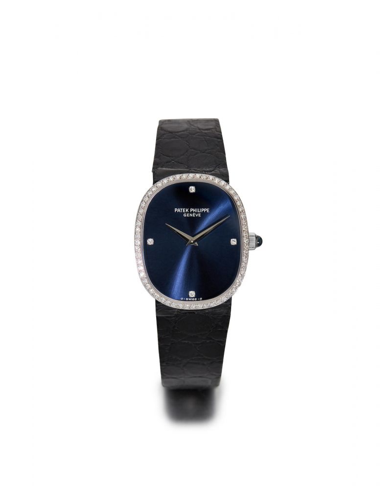 Patek Philippe | Ref. 3849 Ellipse, A fine White Gold and Diamond-set Wristwatch, 1977