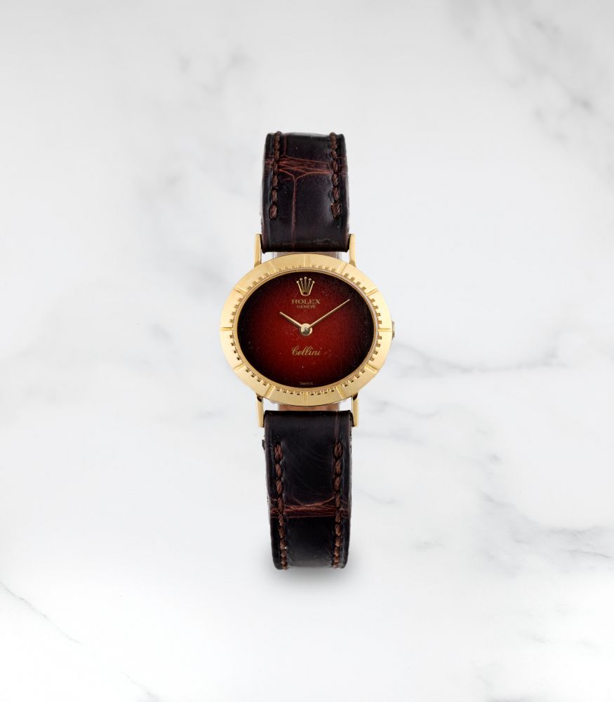 ROLEX. MONTRE BRACELET DE DAME EN OR JAUNE 18K (750) MOUVEMENT MECANIQUE