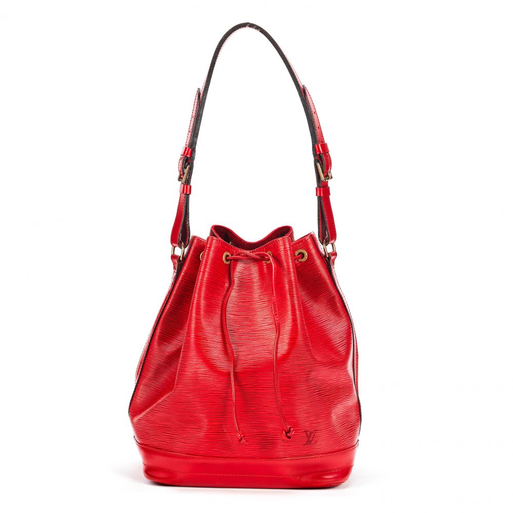 LOUIS VUITTON: A RED EPI LEATHER NOE GM