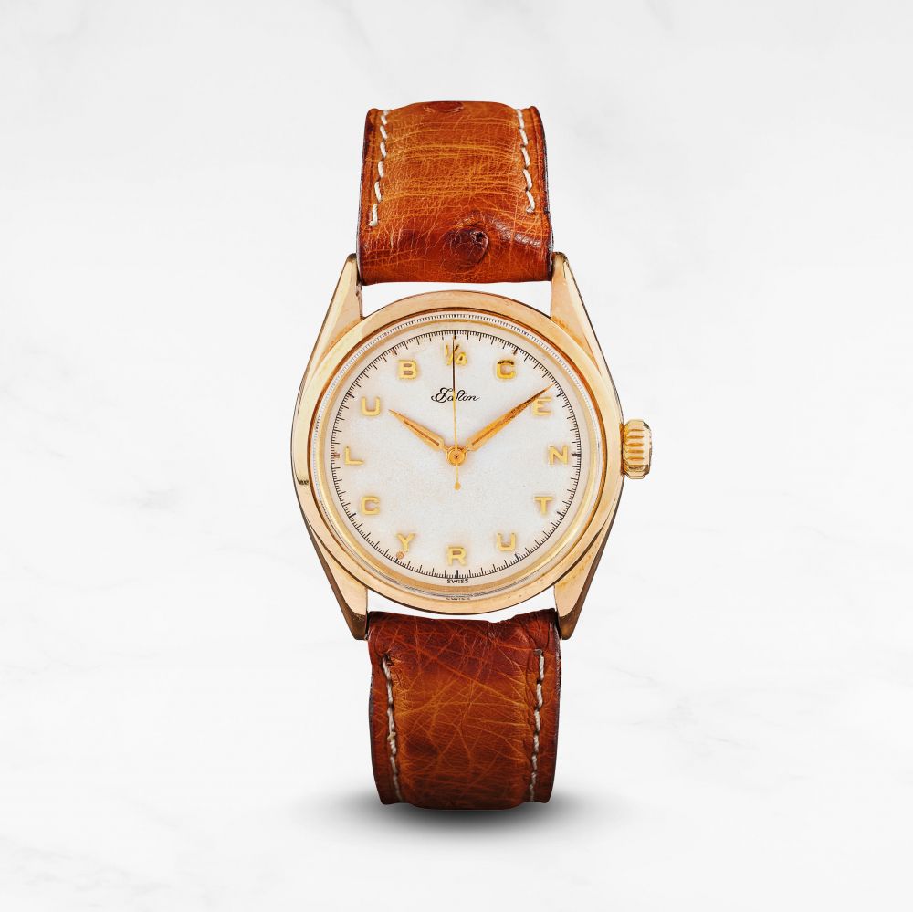 Rolex. Rare montre bracelet en or jaune 14K (585) mouvement mécanique, remise aux employés d'Eaton après 25 ans d'ancienneté
