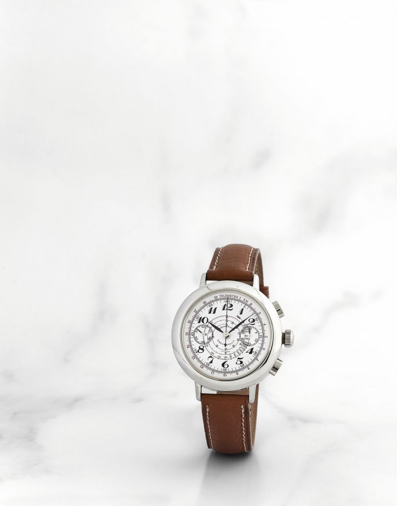 Eberhard & Co. Chronographe bracelet en acier mouvement automatique