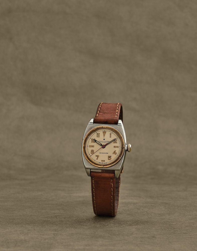 Rolex. Montre bracelet en or jaune 18K (750) et acier mouvement automatique