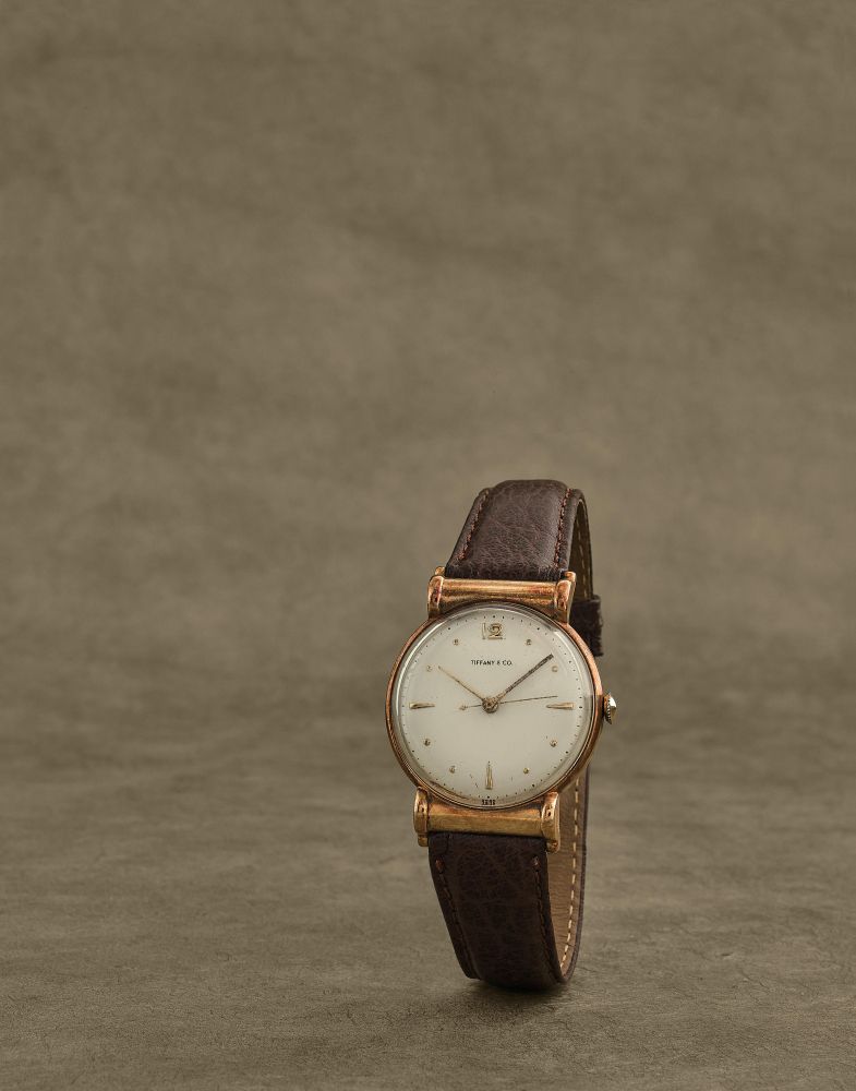 Doxa pour Tiffany & Co. Montre bracelet en or jaune 14K (585) avec anses debordantes mouvement mecanique