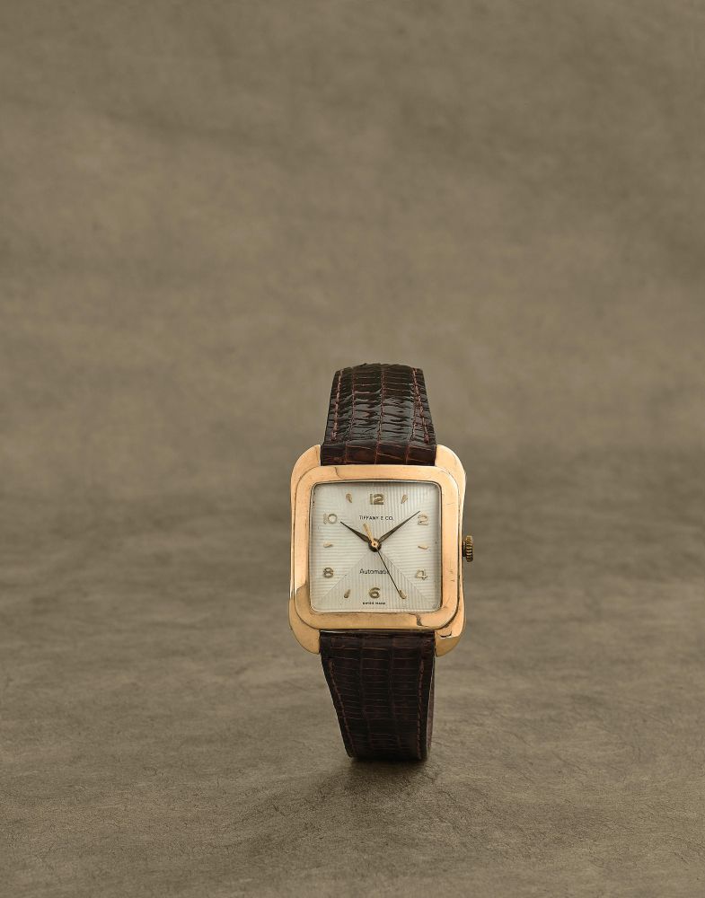 Invicta for Tiffany & Co. Montre bracelet en or rose 18K (750) de forme carree mouvement automatique