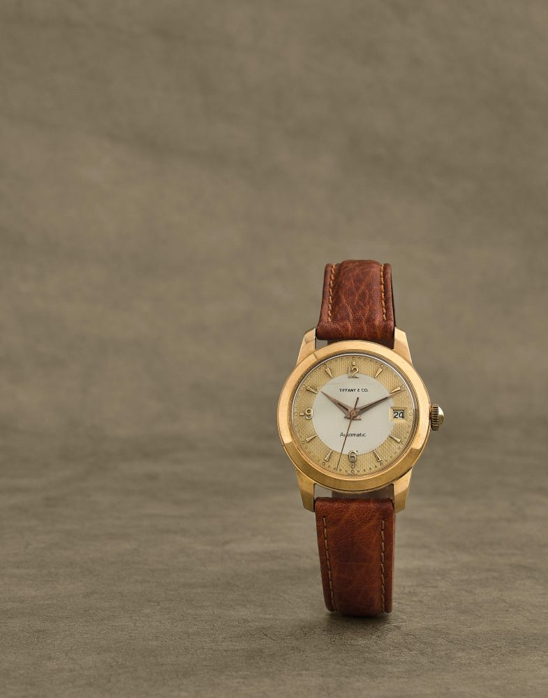 Jean Richard pour Tiffany & Co. Montre bracelet en or jaune 18K (750) avec date mouvement automatique