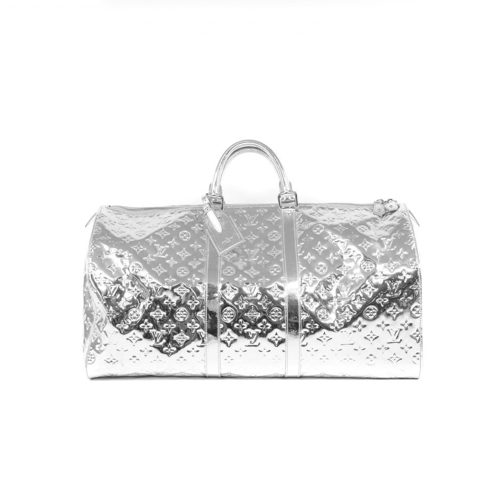 Louis Vuitton: Sac Keepall 55 Monogram Miroir Argent