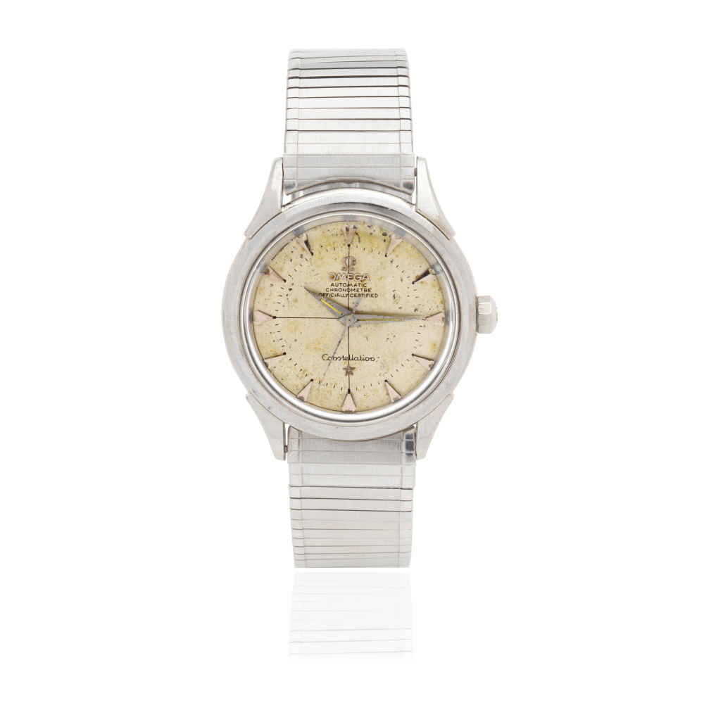 Omega. A stainless steel automatic bracelet watch