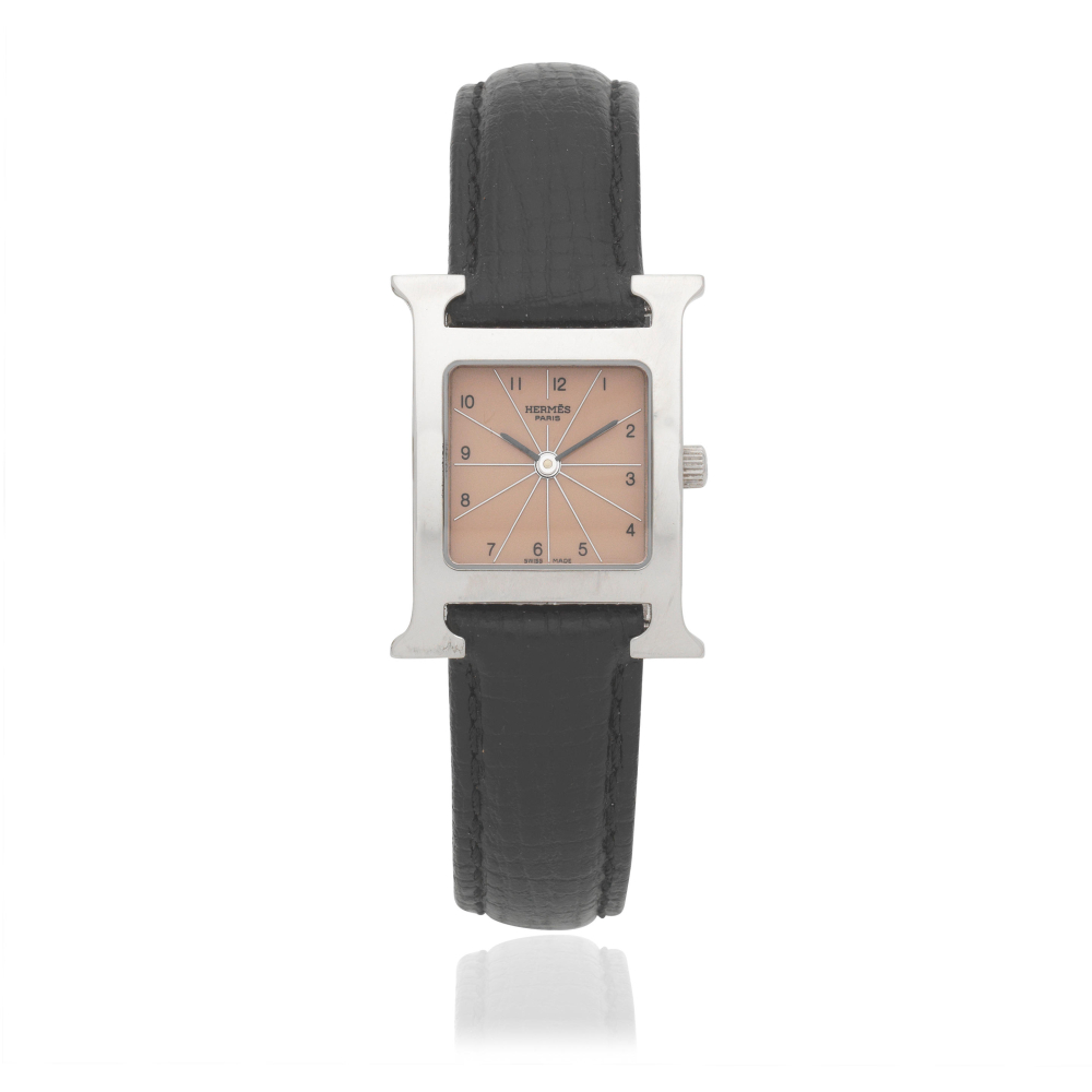 Hermes. A lady's stainless steel quartz wristwatch