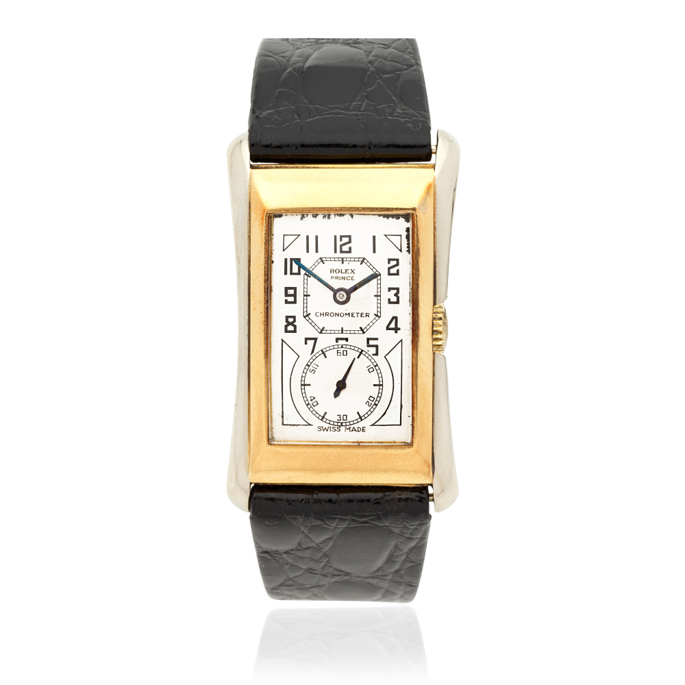 Rolex. A two colour 18K gold manual wind wristwatch