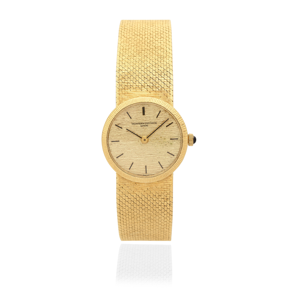 Vacheron & Constantin. A lady's 18K gold manual wind bracelet watch