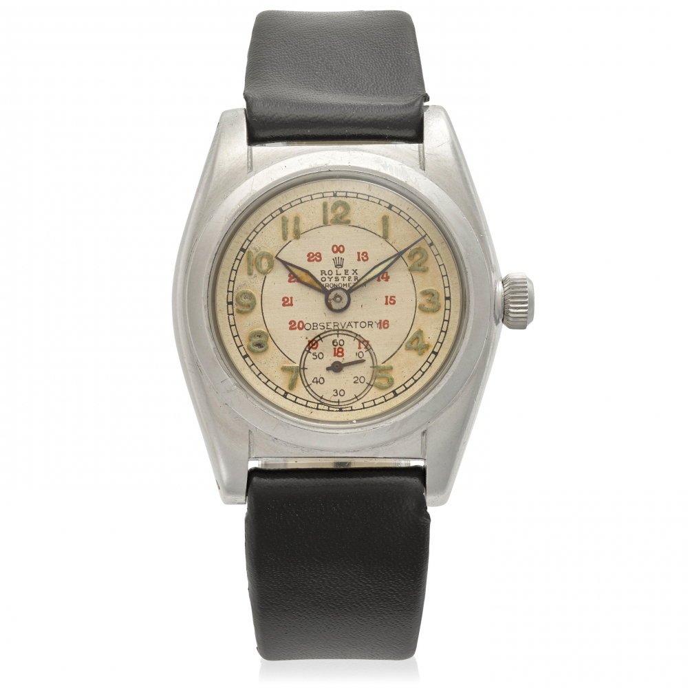 ROLEX. A STAINLESS-STEEL MANUAL WIND WRISTWATCH
