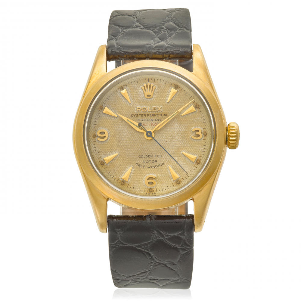 ROLEX. A GOLD PLATED AUTOMATIC WRISTWATCH