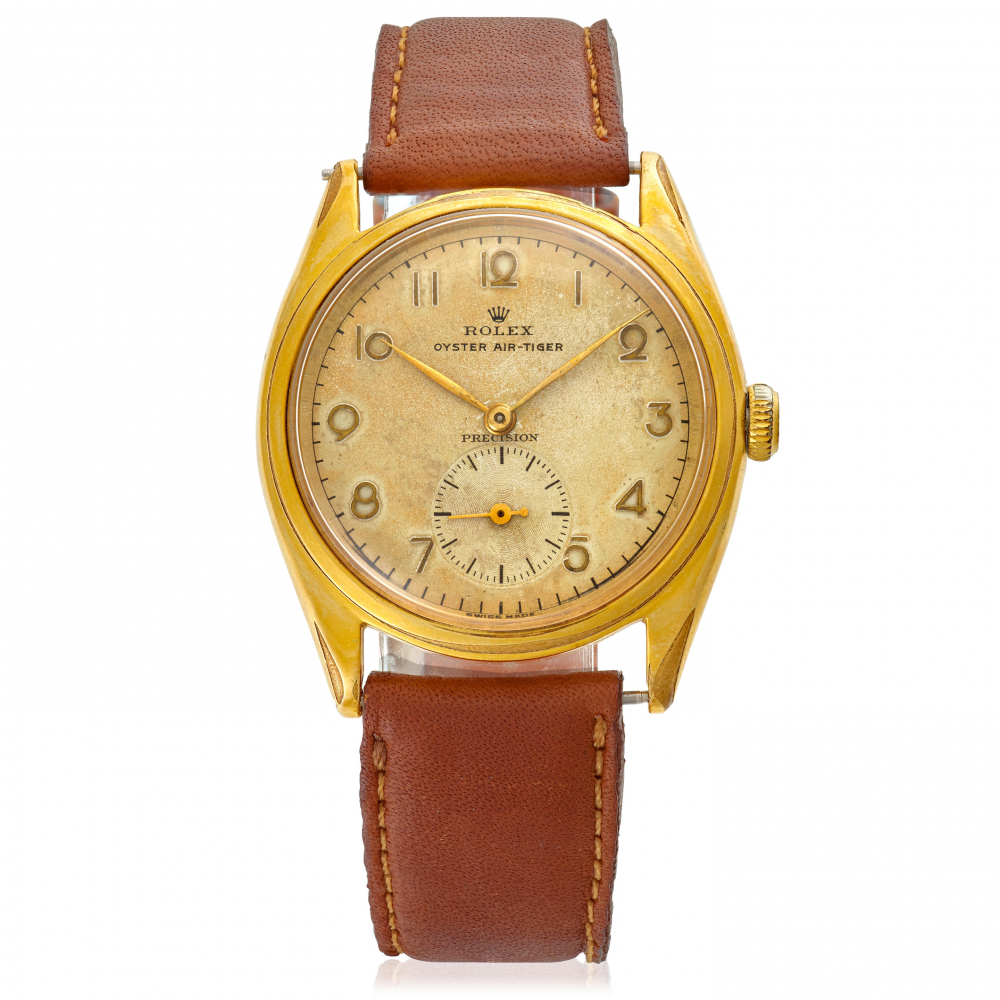 ROLEX. A GOLD-PLATED MANUAL WIND WRISTWATCH