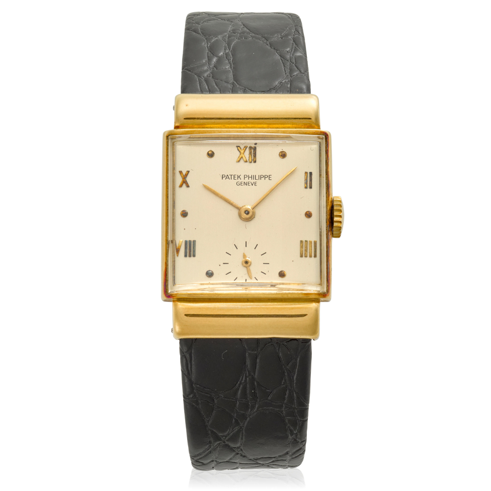 PATEK PHILIPPE. AN 18K ROSE GOLD MANUAL WIND WRISTWATCH