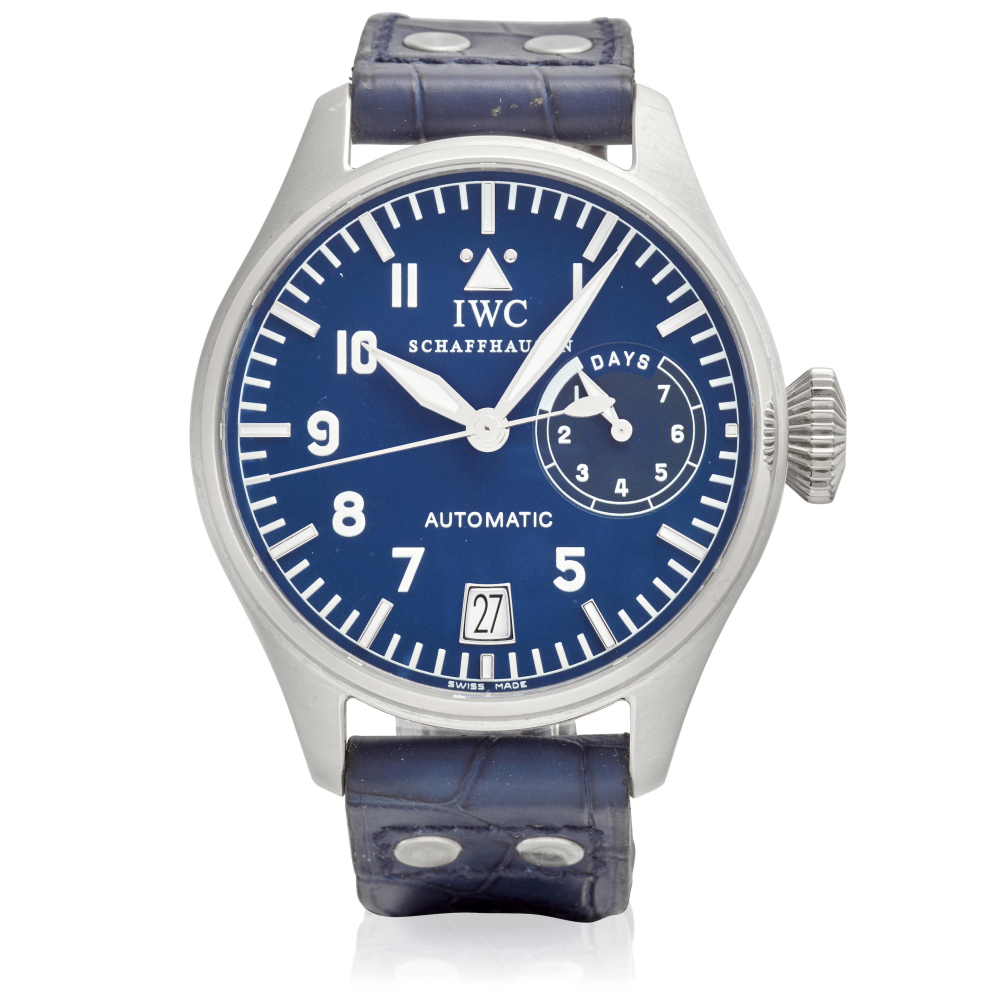 IWC. A PLATINUM LIMITED EDITION AUTOMATIC CALENDAR WRISTWATCH WITH POWER RESERVE INDICATION