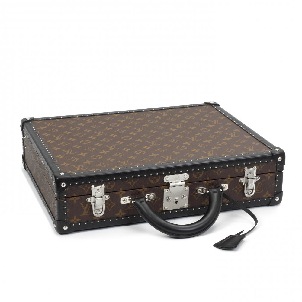 Louis Vuitton: a Monogram Macassar President Briefcase