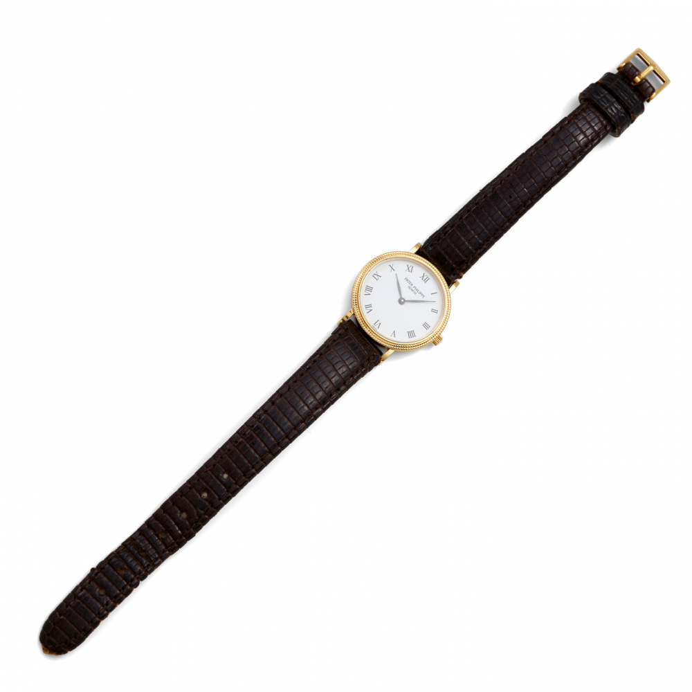 PATEK PHILIPP: AN 18K GOLD CALATRAVA WRISTWATCH