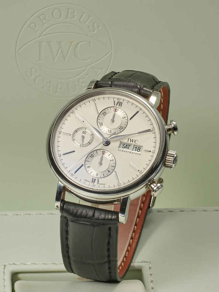 IWC | PORTOFINO, REF.IW391027, A STAINLESS STEEL CHRONOGRAPH WRISTWATCH WITH DAY AND DATE DISPLAY, CIRCA 2021
