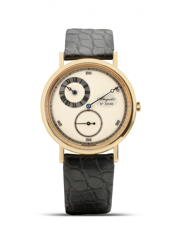 BREGUET | REF.3697, A RARE LIMITED EDITION PINK GOLD WRISTWATCH WITH REGULATOR DIAL, CIRCA 1996