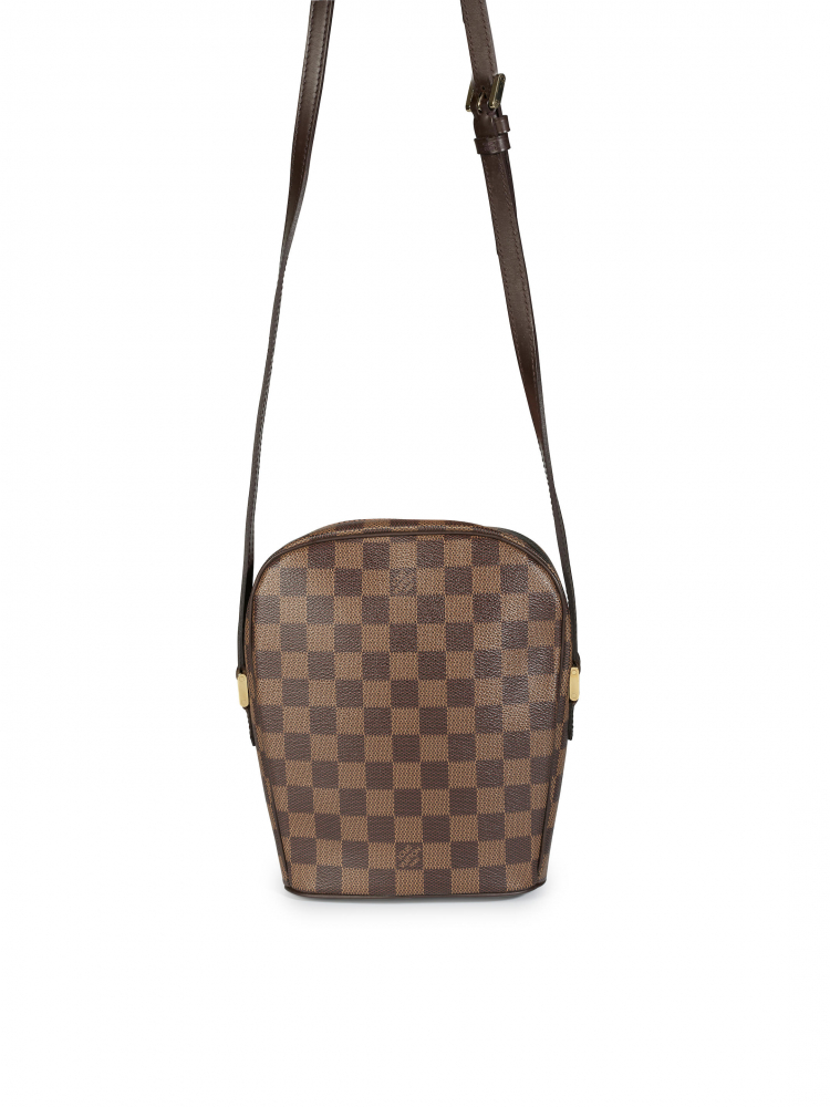 LOUIS VUITTON: DAMIER EBÈNE IPANEMA CROSSBODY SHOULDER BAG