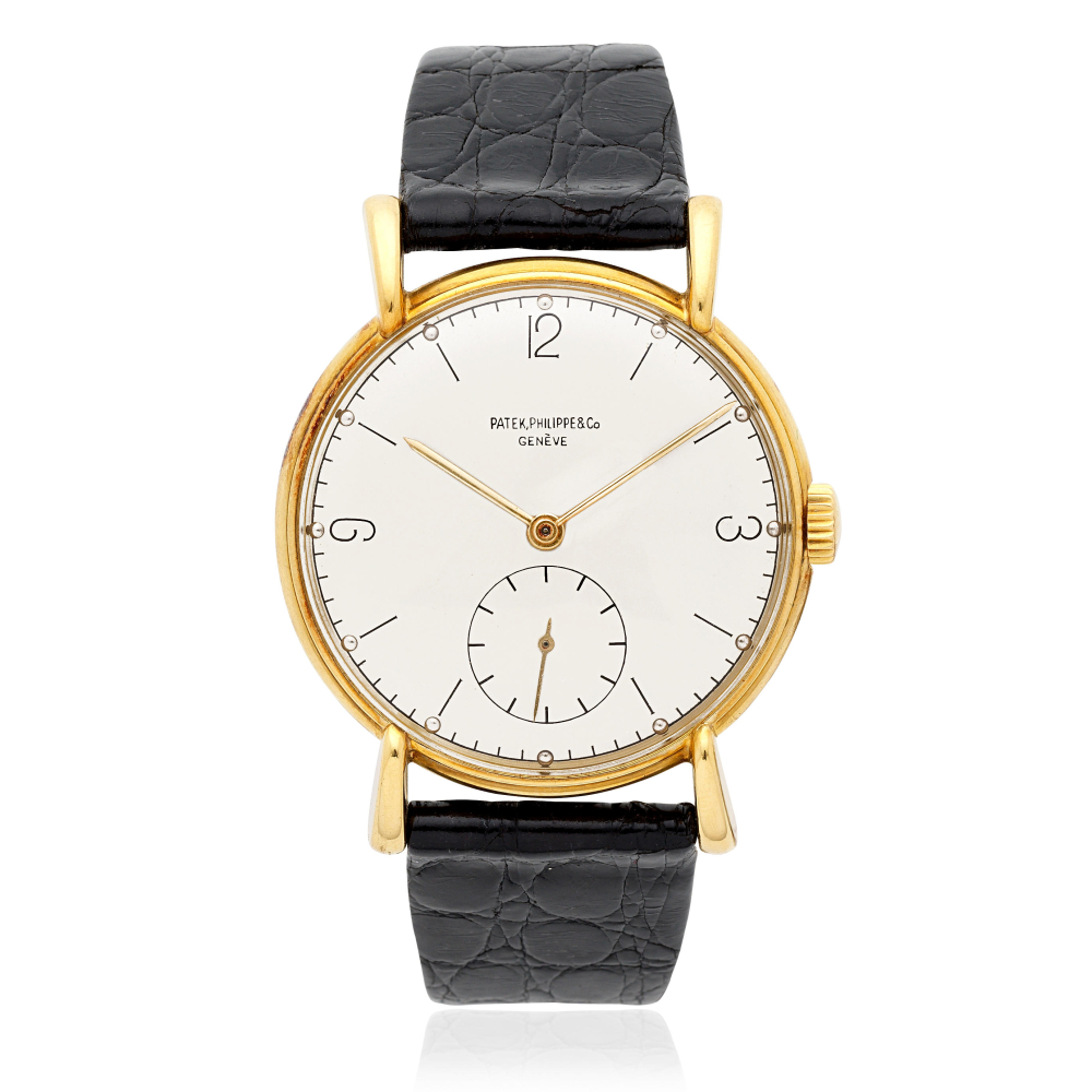 Patek Philippe. An 18K gold manual wind wristwatch