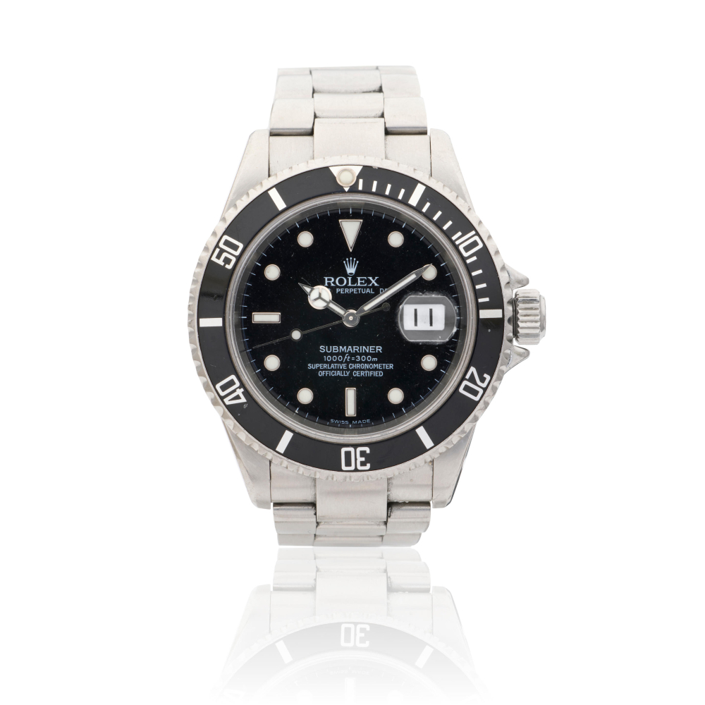 Rolex. A stainless steel automatic calendar bracelet watch