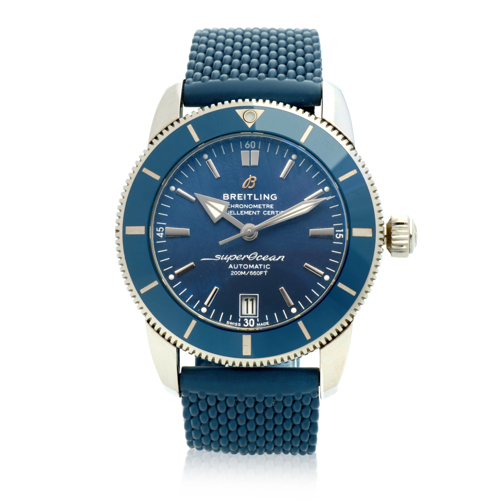 Breitling. A stainless steel automatic calendar wristwatch