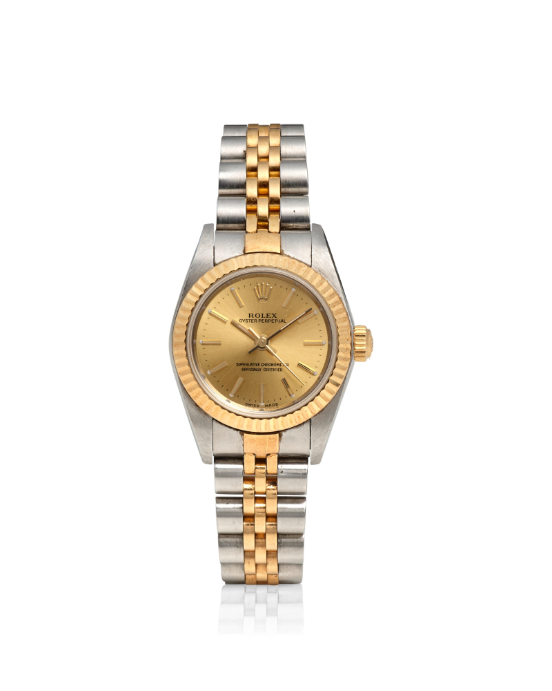 [NO RESERVE] ROLEX. A STAINLESS STEEL AND GOLD AUTOMATIC BRACELET WATCH