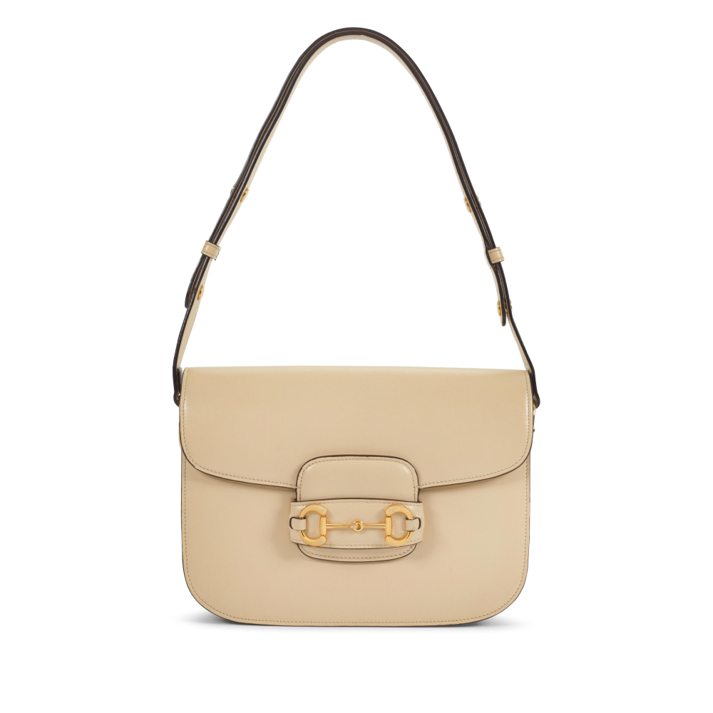 Gucci: a Bubble Tea Leather Horsebit 1955 Shoulder Bag