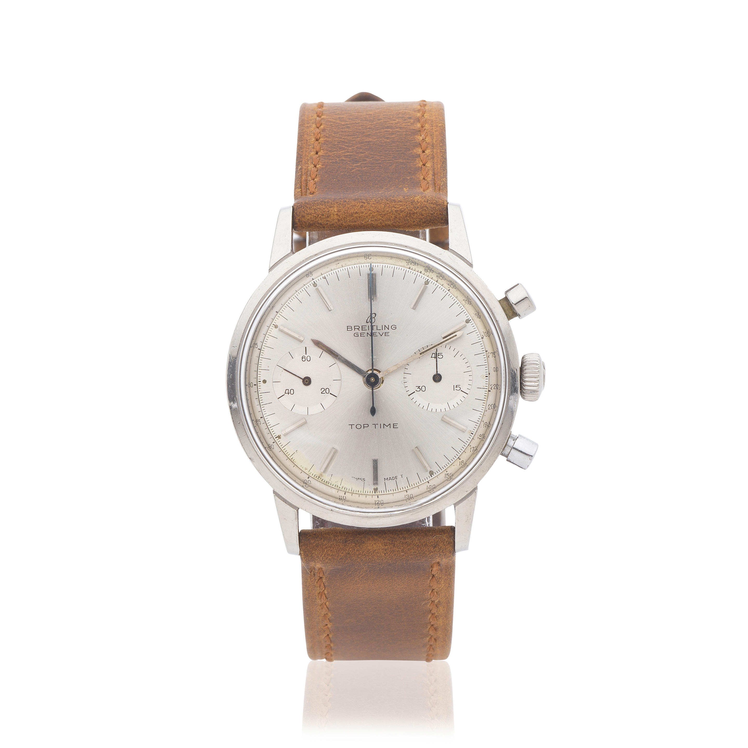 Breitling. A stainless steel manual wind chronograph wristwatch