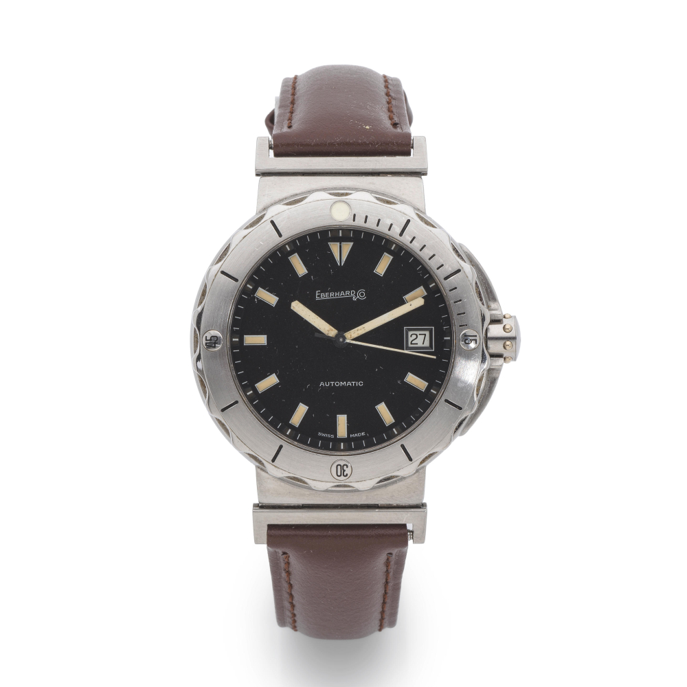 Eberhard & Co. A stainless steel automatic calendar writstwatch