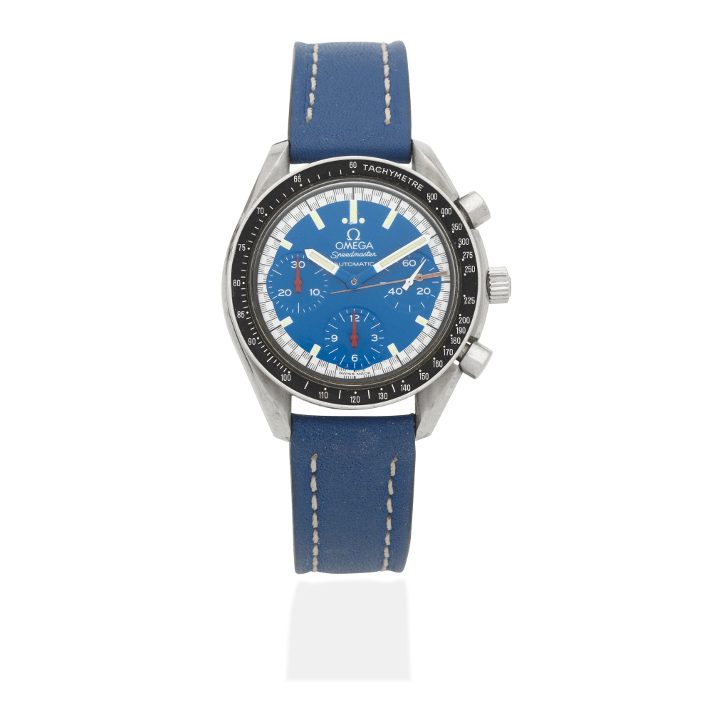 Omega. A stainless steel automatic chronograph wristwatch