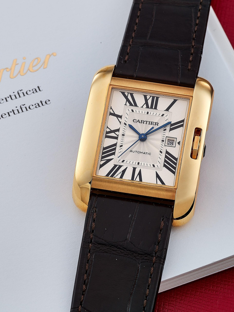 CARTIER | TANK ANGLAISE, REF.3509, A NEW OLD STOCK YELLOW GOLD WRISTWATCH, CIRCA 2015