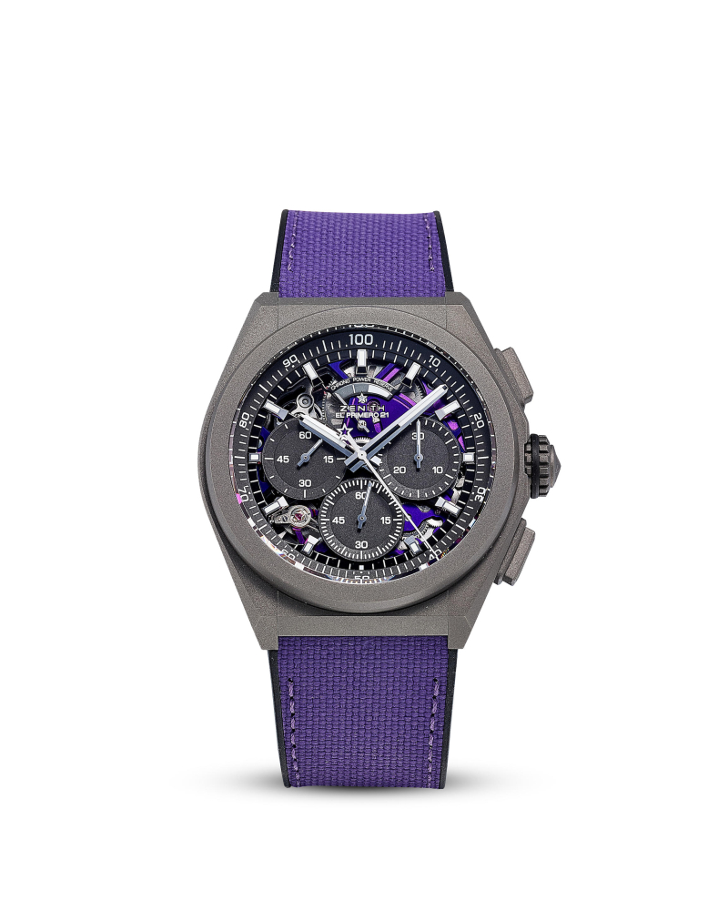 ZENITH | DEFY 21 ULTRAVIOLET, REF.97.9001.9004/80.R922, A TITANIUM 1/100TH CHRONOGRAPH WRISTWATCH, CIRCA 2022
