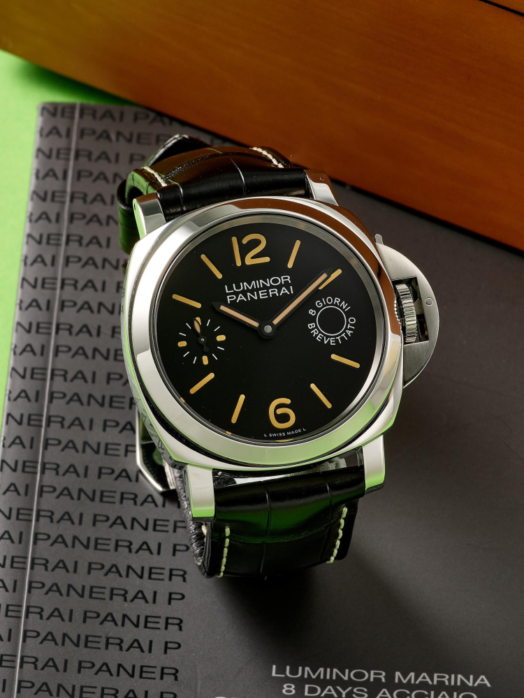 PANERAI | LUMINOR, REF.PAM00590, A STAINLESS STEEL WRISTWATCH WITH 8 DAYS POWER RESERVE, CIRCA 2014