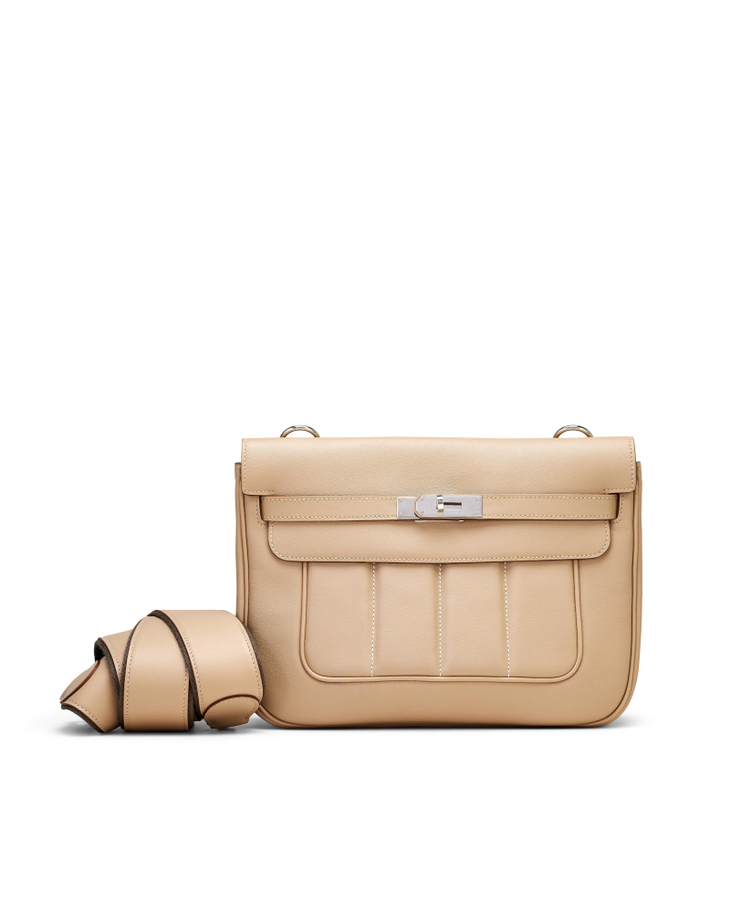 HERMÈS: ARGILE SWIFT BERLINE 28 WITH PALLADIUM HARDWARE