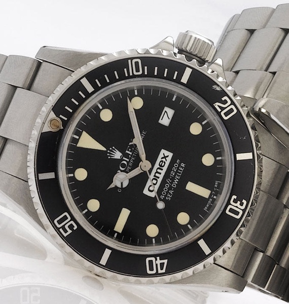 Rolex. A fine and rare stainless steel automatic calendar bracelet watch with fitted box