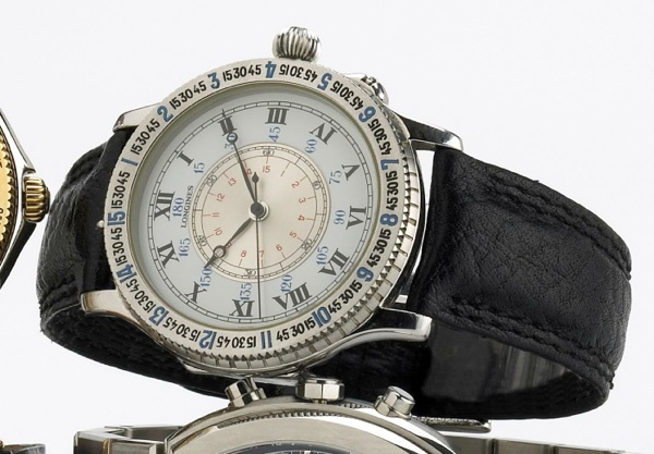 Longines. A stainless steel self-winding hour-angle pilots wristwatch