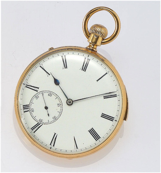 Nicole Nielson & Co. A fine 18ct gold open faced half/quarter repeating pocket watch