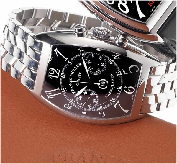 Franck Muller. A fine and rare stainless steel automatic chronograph bracelet watch