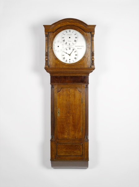 A rare oak cased industrial wall timepiece