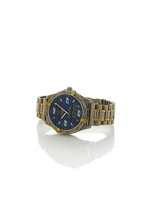 Breitling. A titanium analogue and LCD digital display bracelet watch with repetition minutes