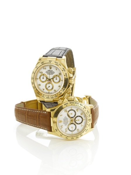 Rolex. A fine 18k gold automatic chronograph wristwatch