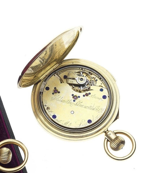 Goldsmiths & Silversmiths Co.Ltd. A fine early 20th century 18ct gold full hunter minute repeating pocket watch