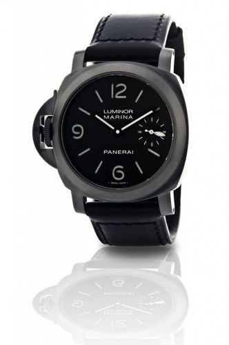 Officine Panerai. A fine and rare PVD stainless steel manual wind limited edition wristwatch