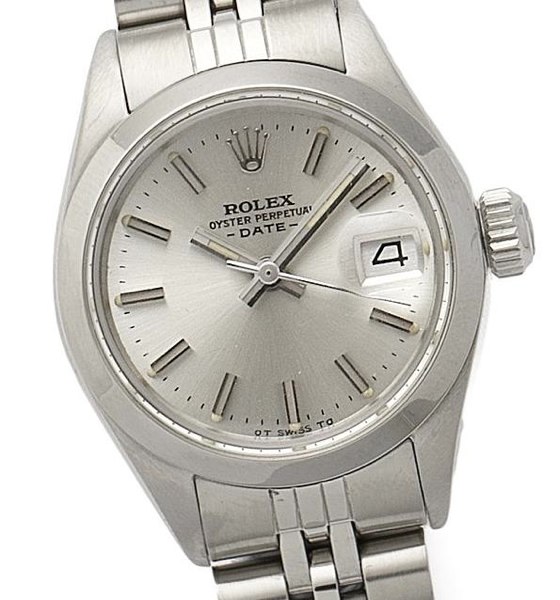 Rolex. A lady's stainless steel automatic calendar bracelet watch Oyster Perpetual Date, Ref:6916/0, Circa 1972
