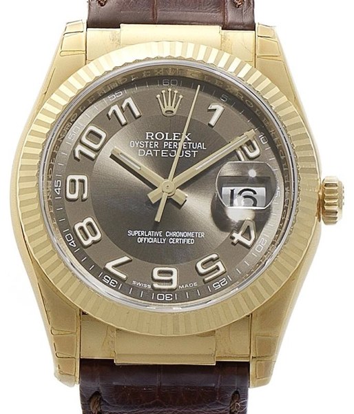 Rolex. An 18ct gold automatic calendar wristwatch with Roulette date Oyster Perpetual Datejust, Ref:116138, Circa 2005